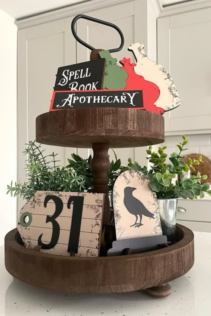 Tiered Tray Halloween Decor