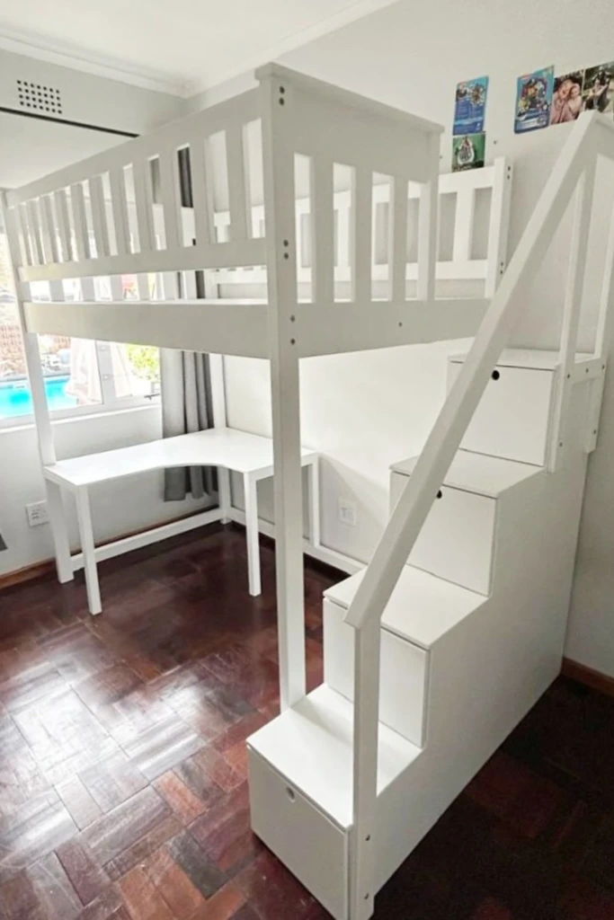 Staircase Loft with Corner Desk