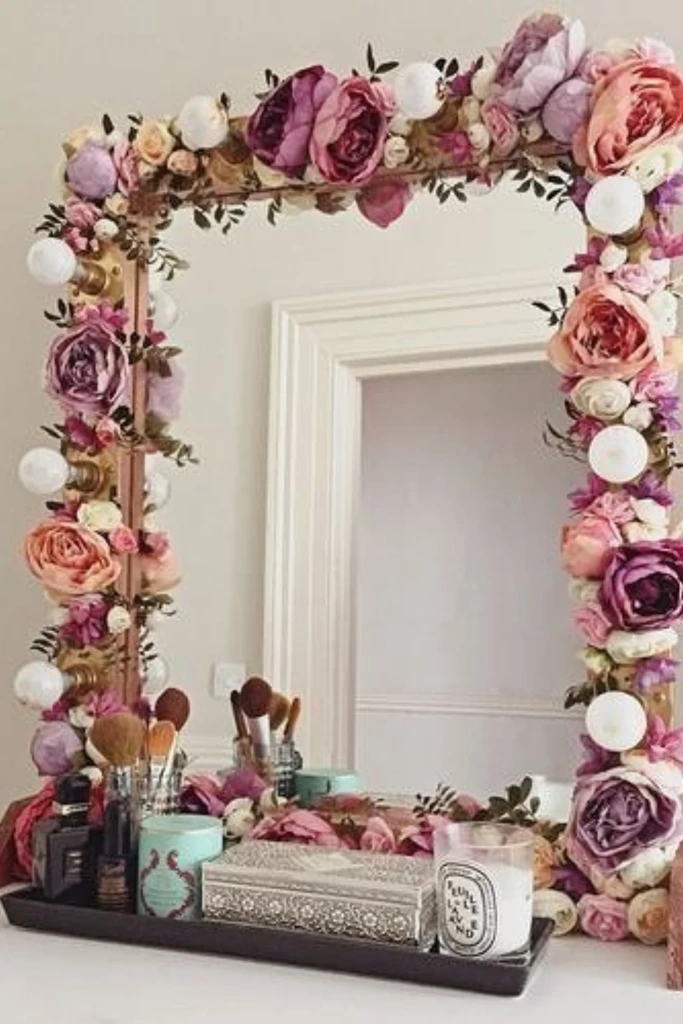 Floral Vanity Light Frame