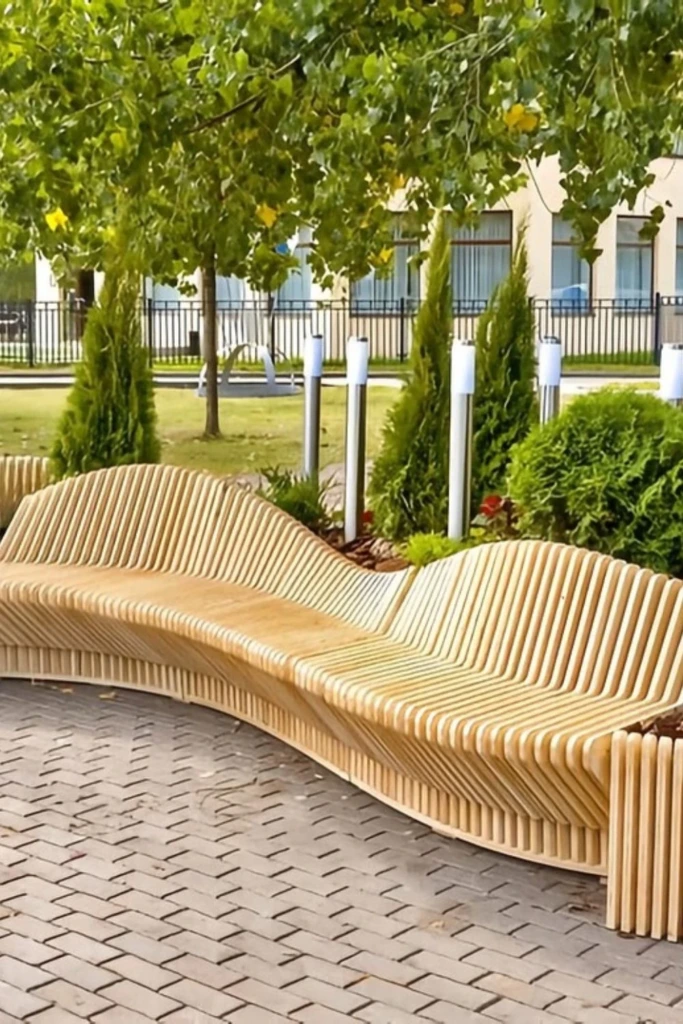 Wavy Planter Bench