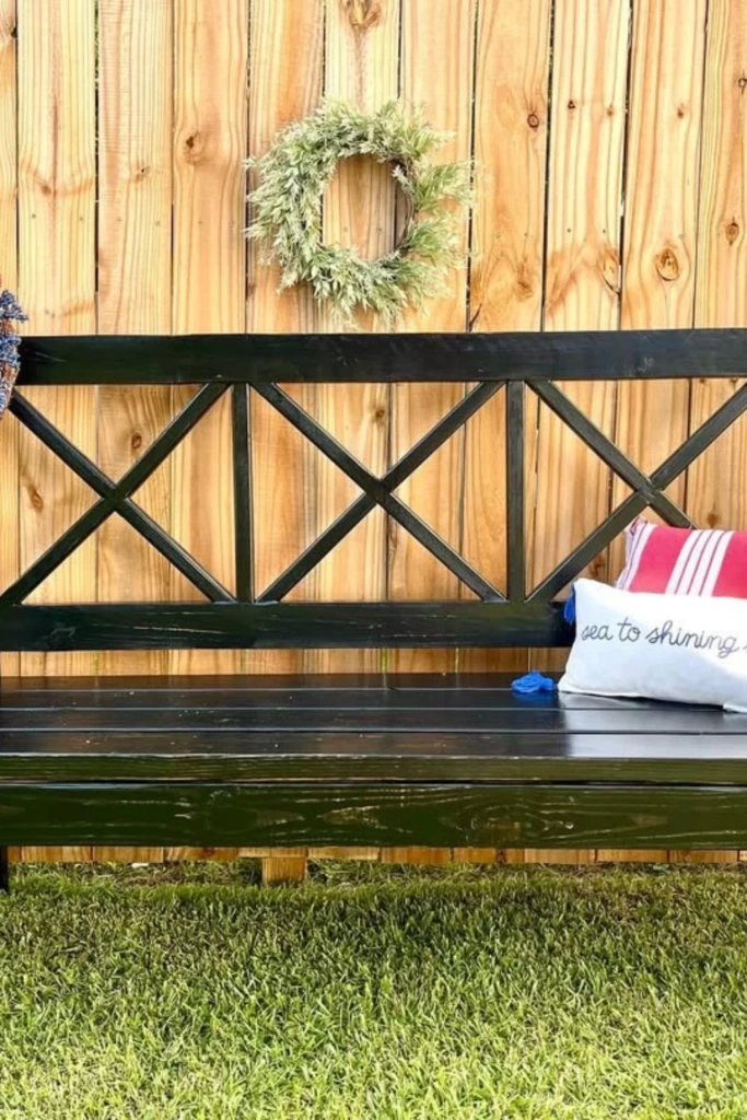 Patriotic Porch Bench