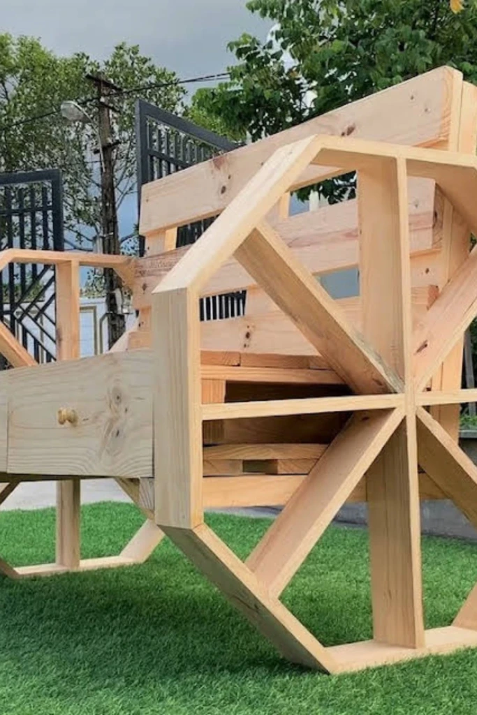 Wagon Wheel Bench