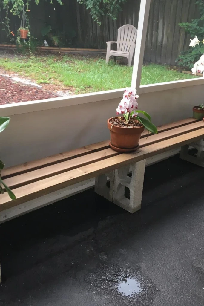 Cinder Block Bench