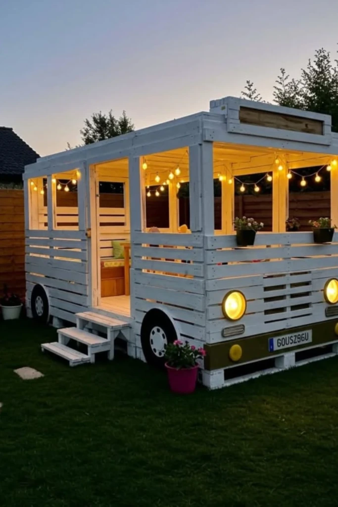 Pallet Bus Playhouse