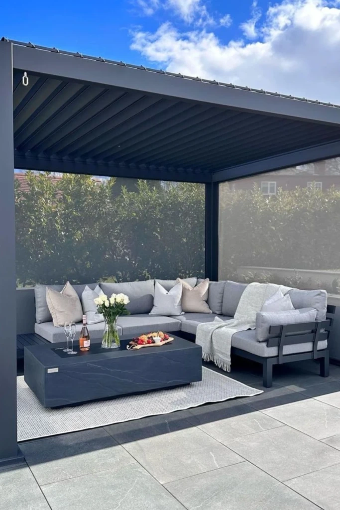 Sleek Grey Pergola