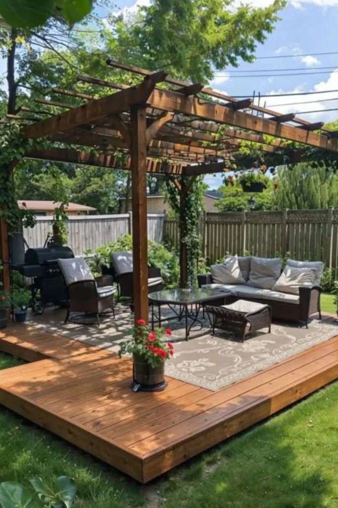 Elevated Wood Pergola