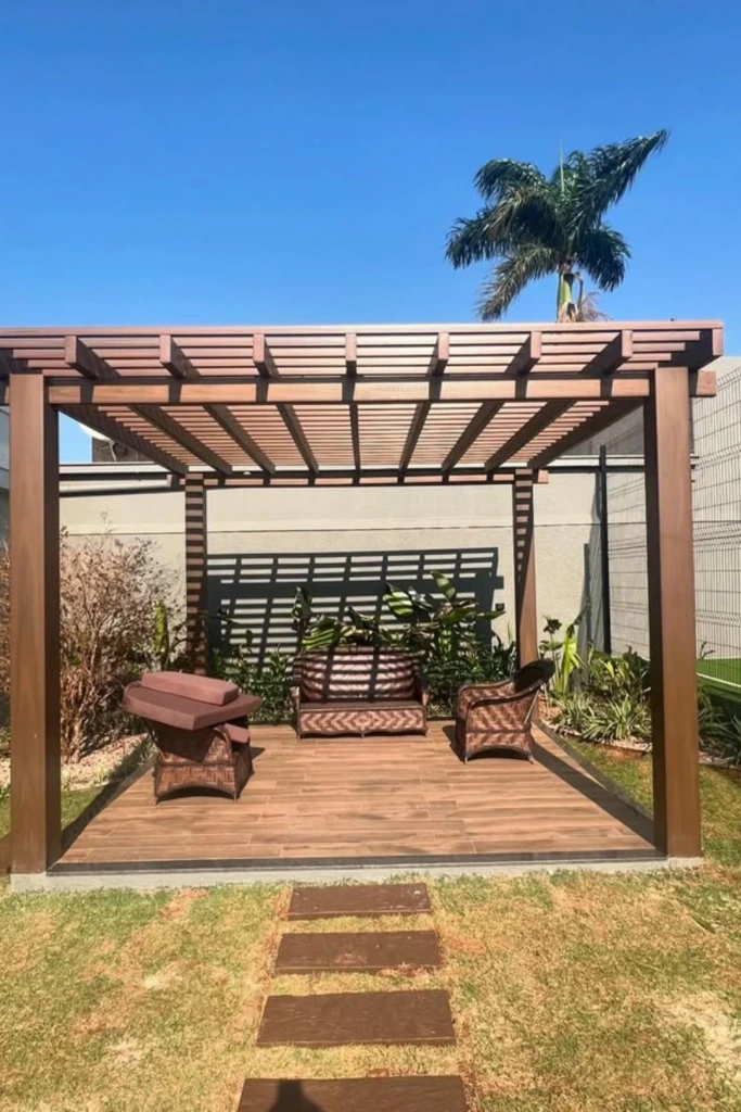 Tropical Wood Pergola