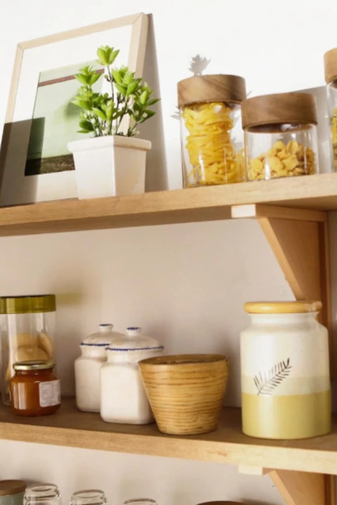 Bracketed Wood Shelves