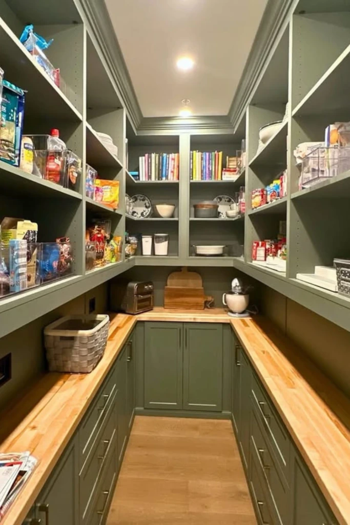 Wraparound Pantry Shelves