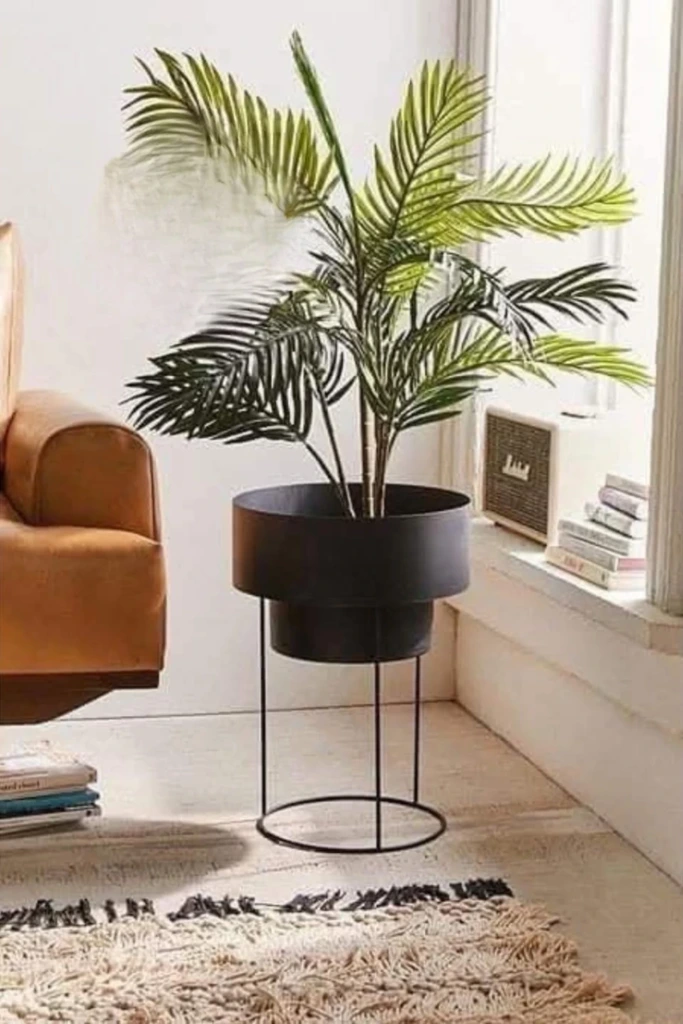 Try a Slim Metal Plant Stand