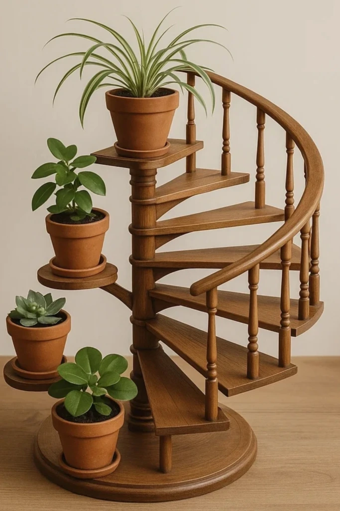 Make a Spiral Staircase Plant Stand