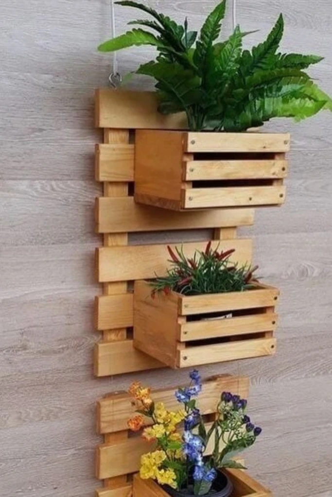 Make a Vertical Crate Plant Wall