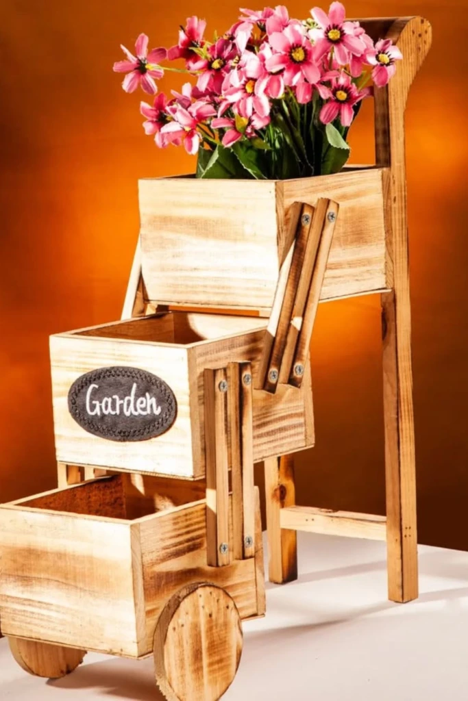 Rustic Cart Planter