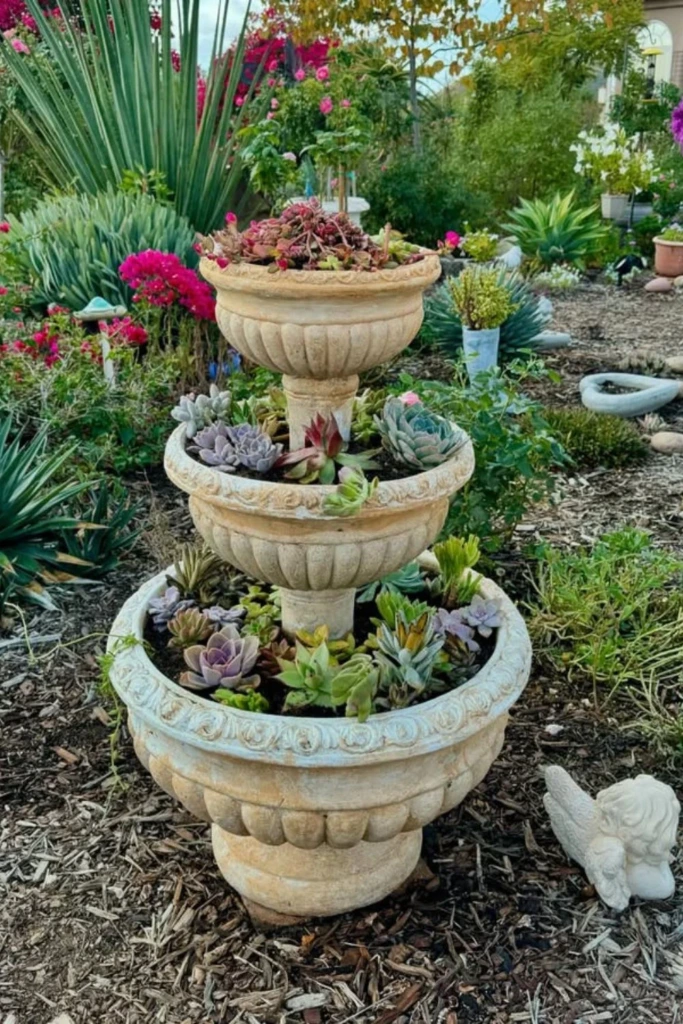 Fountain Succulent Tower