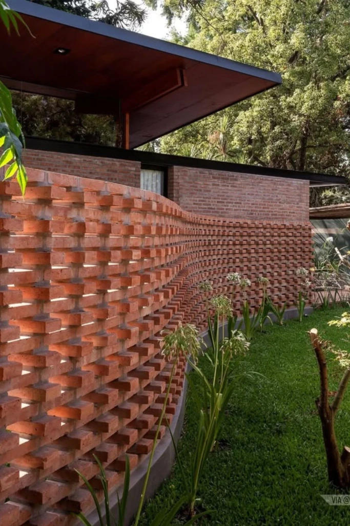 Curved Brickwork Wall