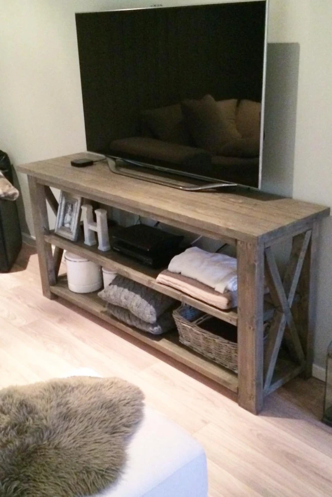 Rustic Open-Shelf Stand