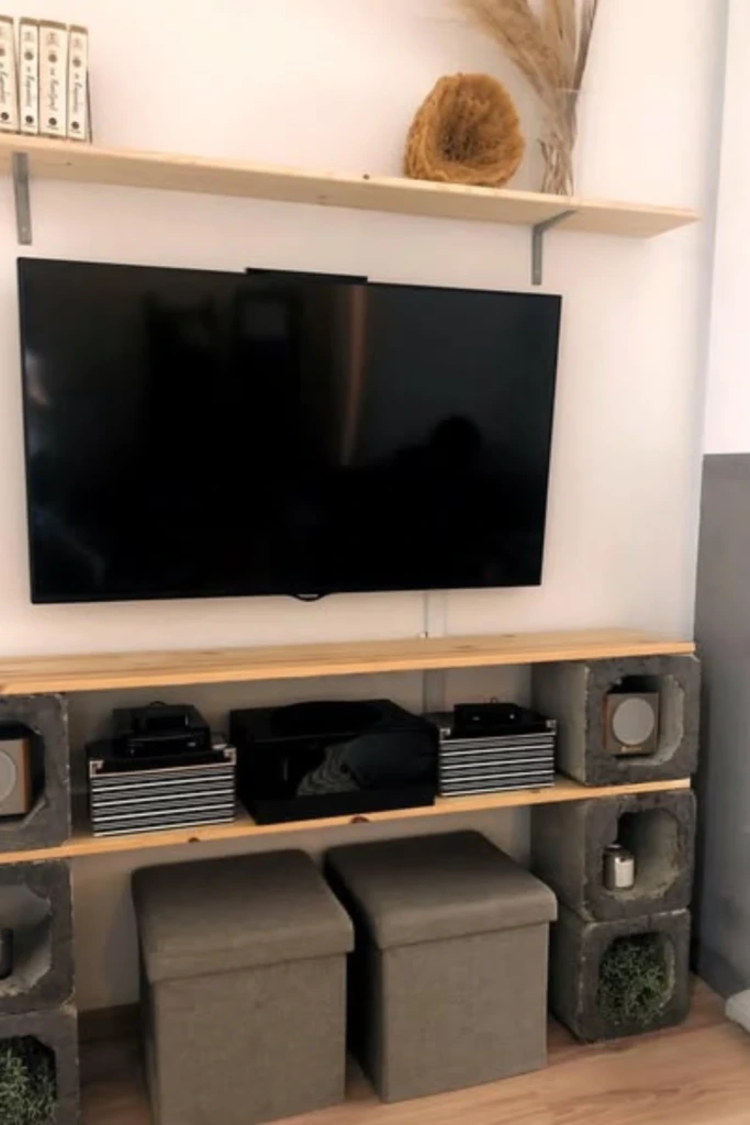 Cinder Block Minimal Stand