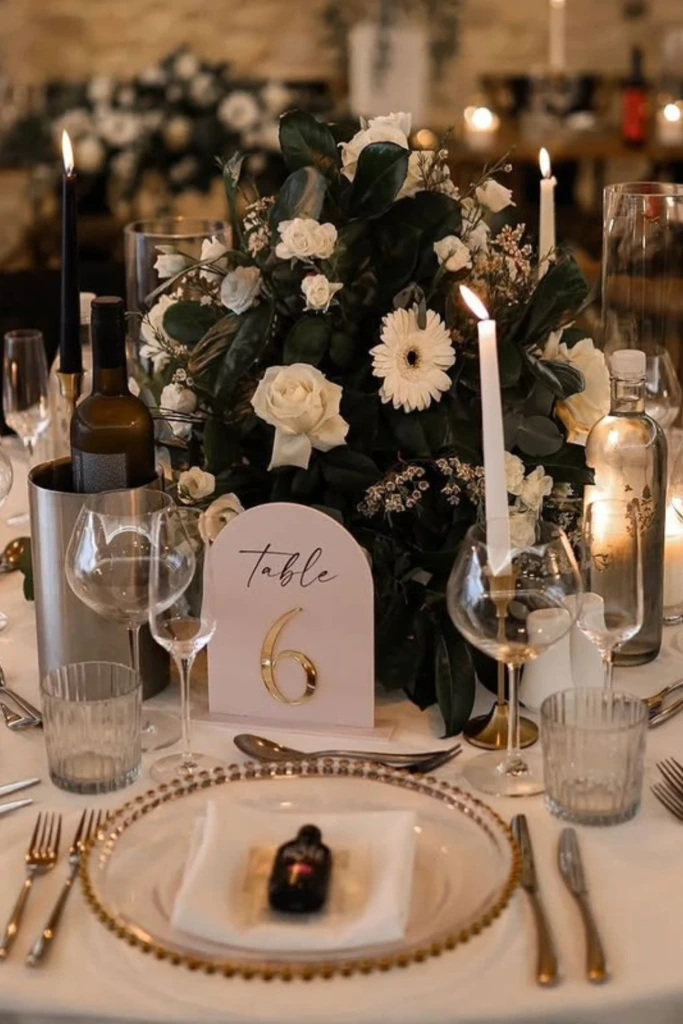 Pair Moody Greens with Tall Candles