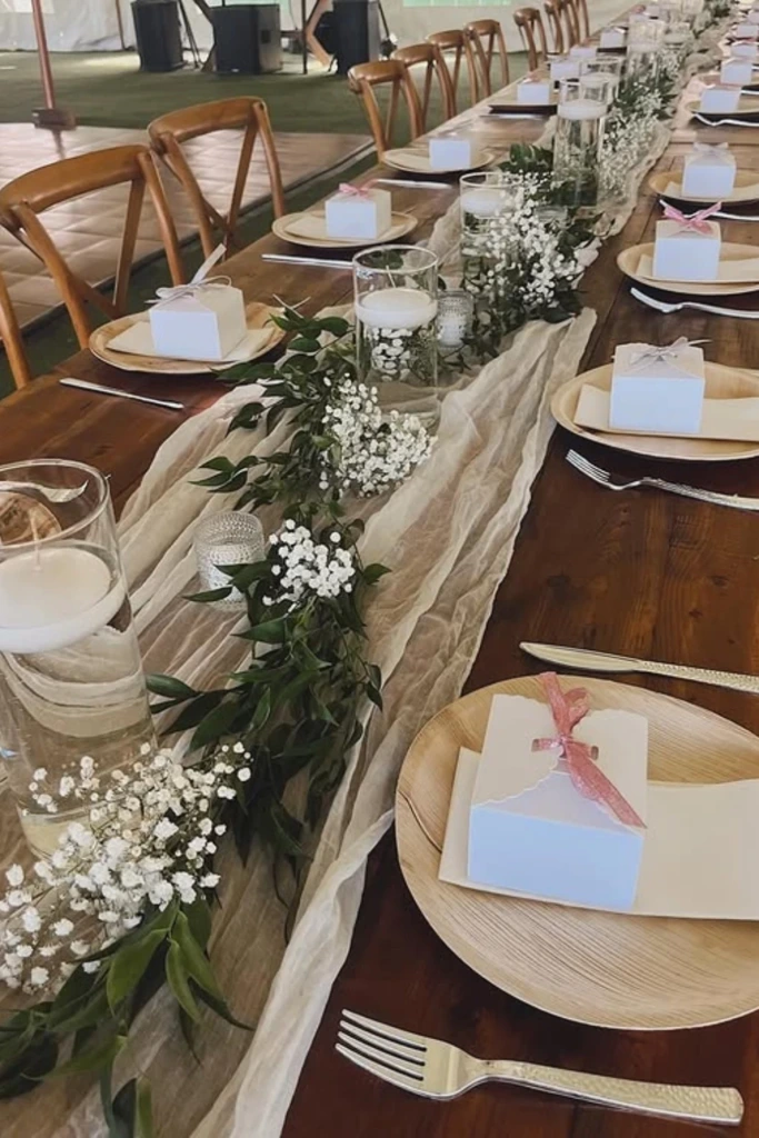 Line the Table with a Greenery Runner