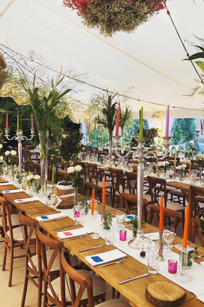 Vibrant Garden Reception Tablescape