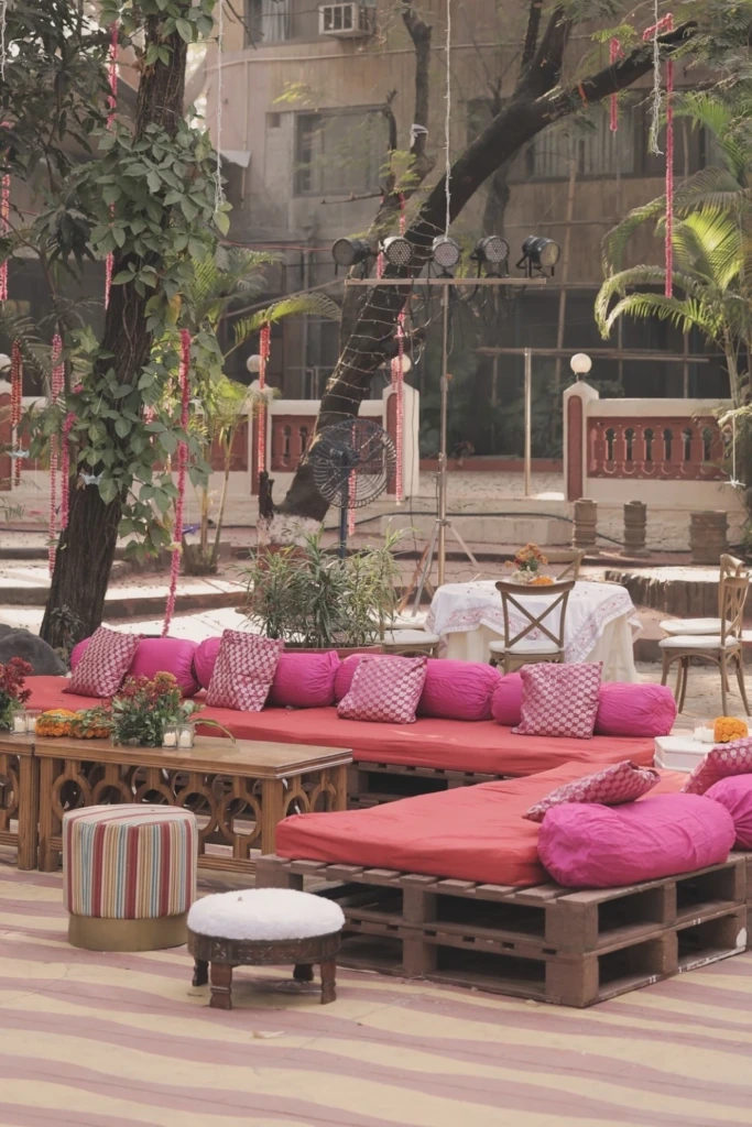 Boho Outdoor Lounge Setup