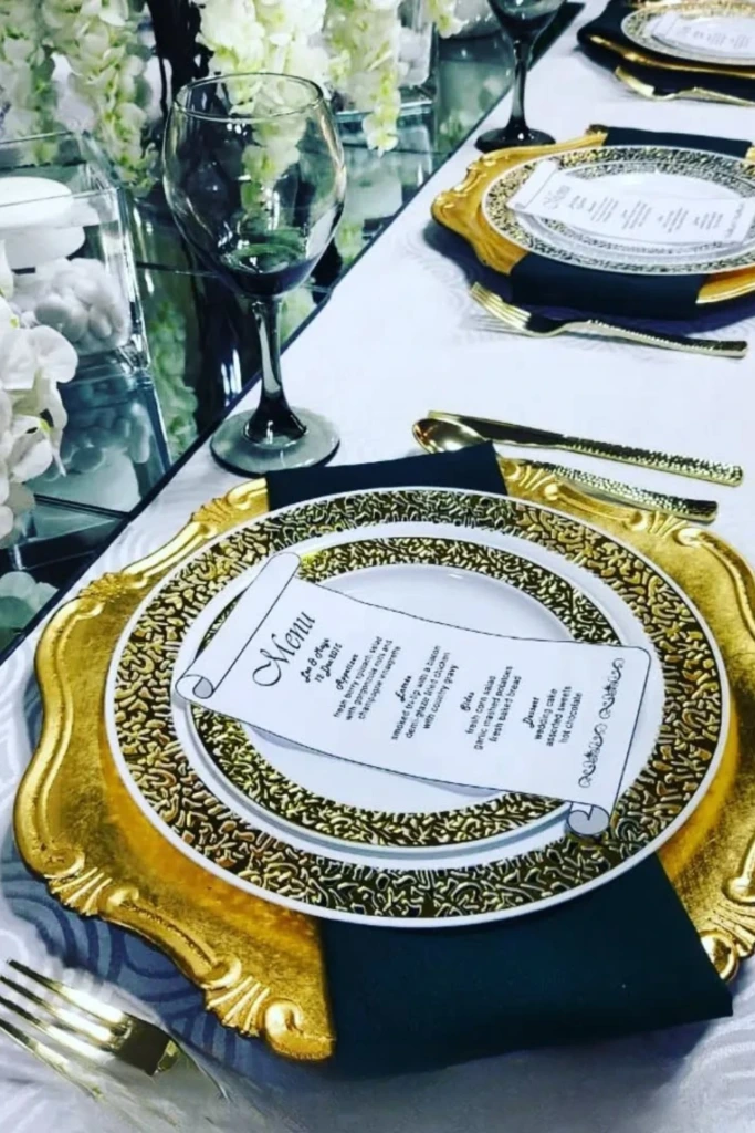 Luxurious Gold Table Setting