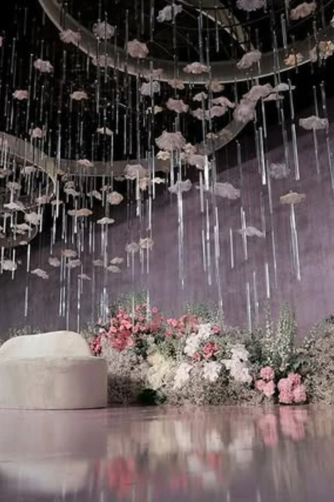 Hanging Floral Ceiling Stage