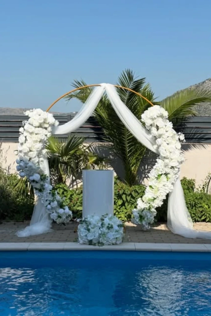 Poolside Floral Arch