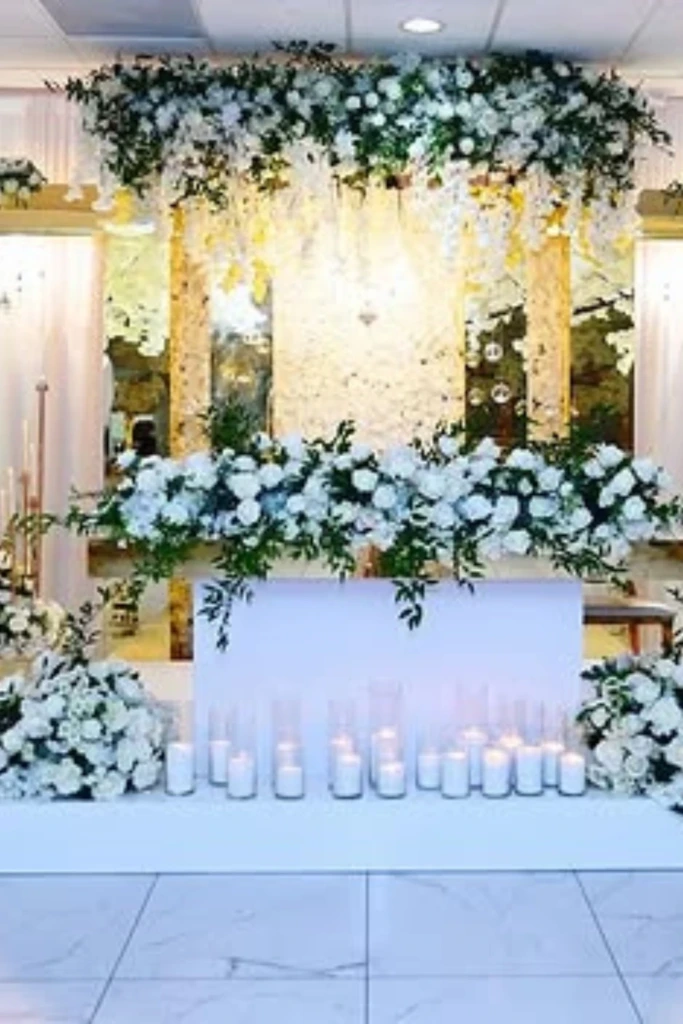 White and Gold Luxury Stage