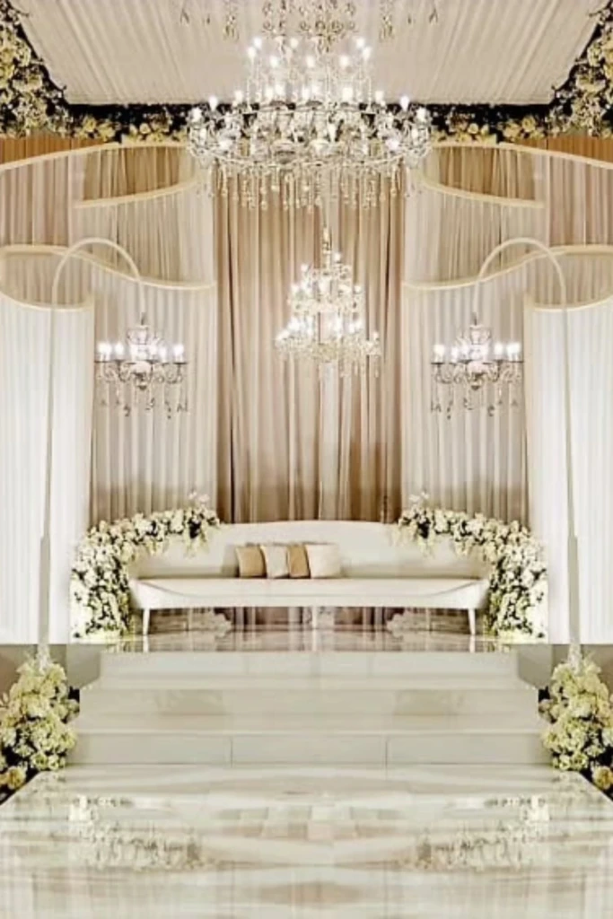 Grand Draped Wedding Stage