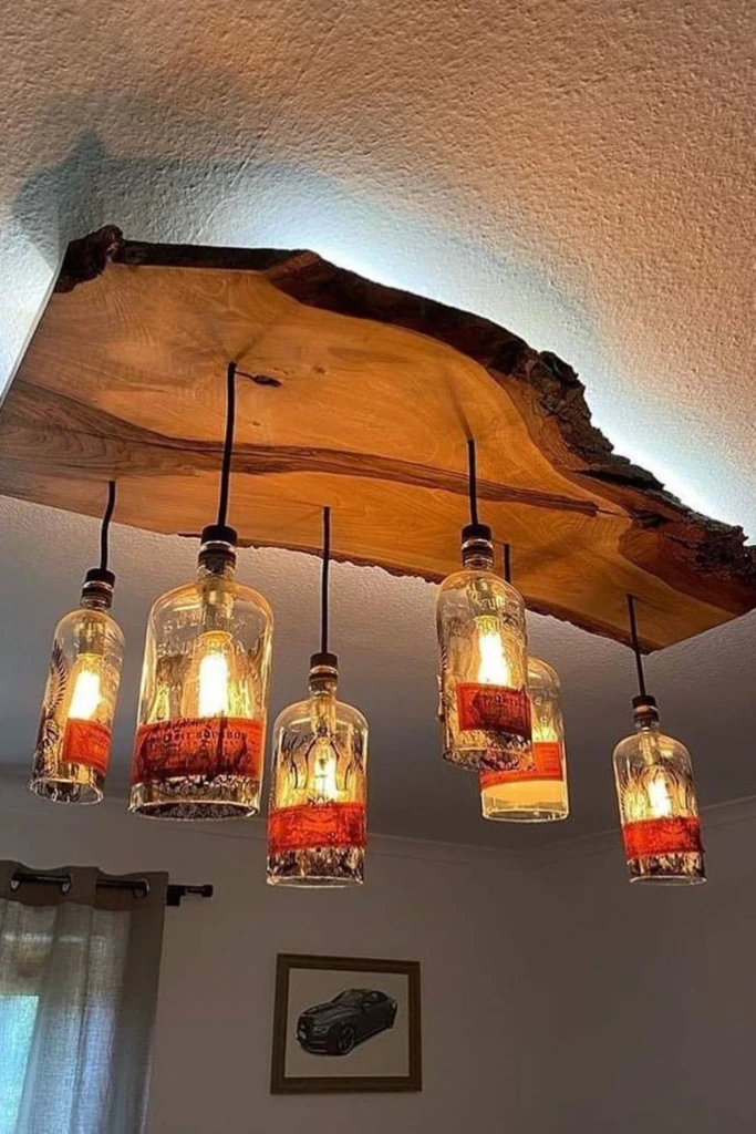 Rustic Bottle Light