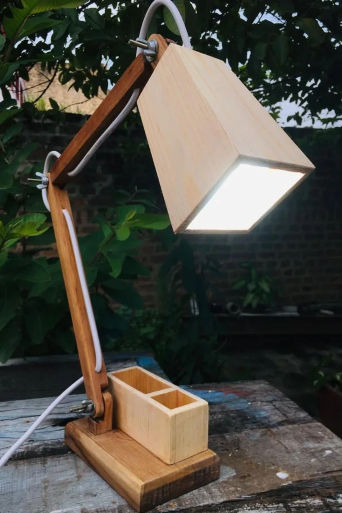 Wooden Task Lamp