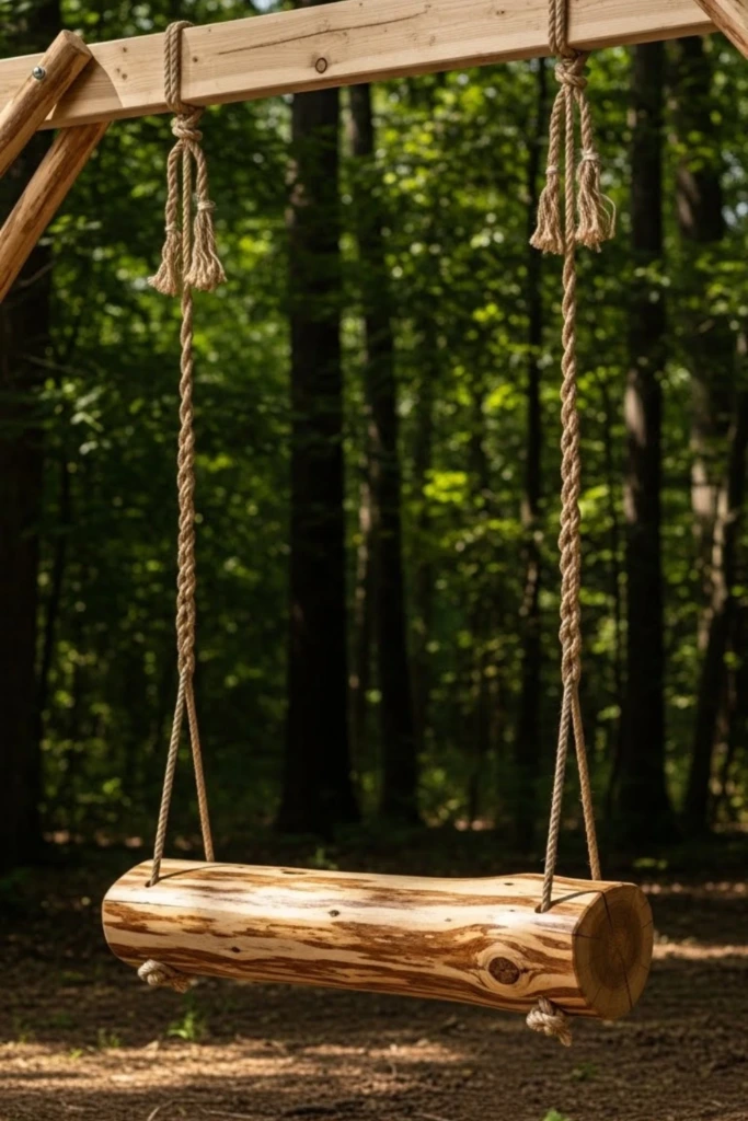 Rustic Log Swing
