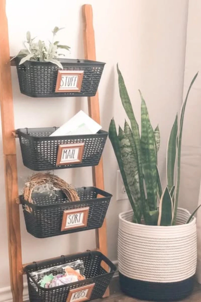 Ladder Basket Organizer