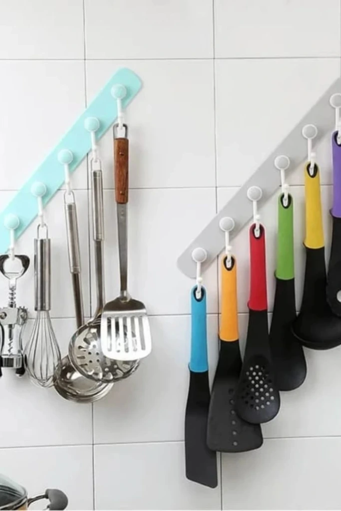 Adhesive Utensil Hooks