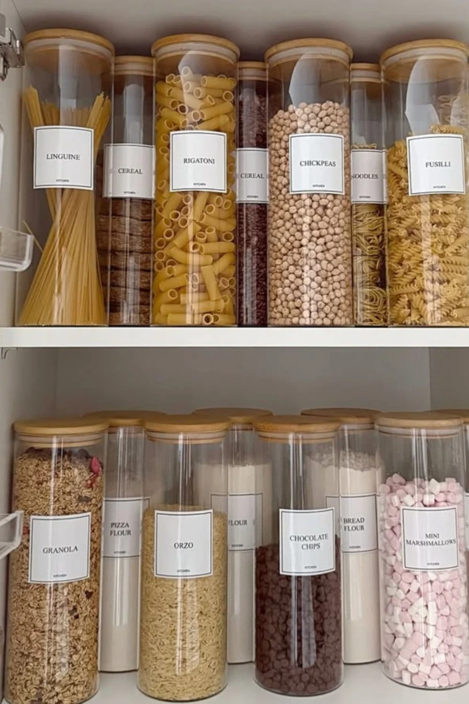 Labeled Pantry Jars
