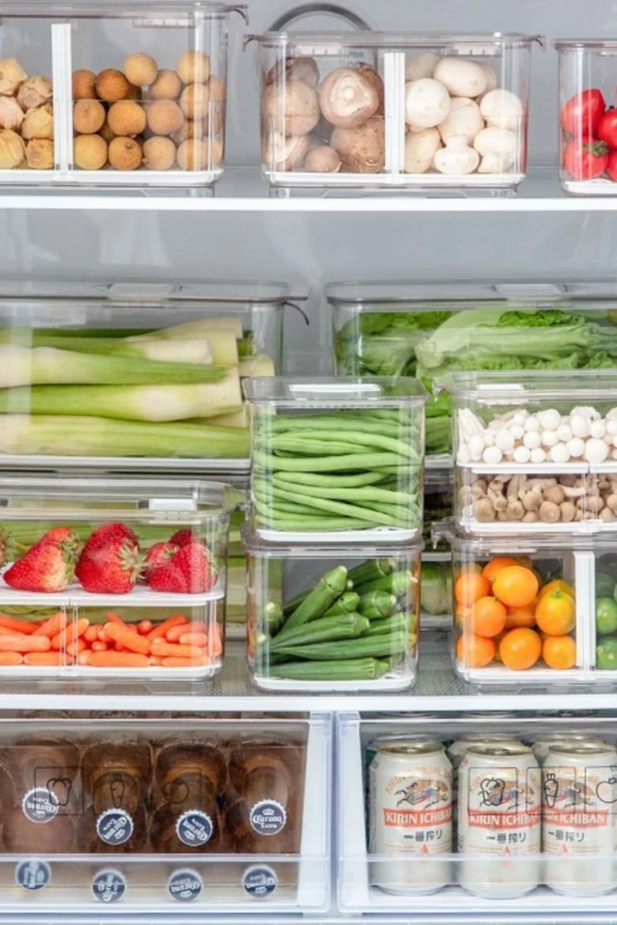 Clear Fridge Bins