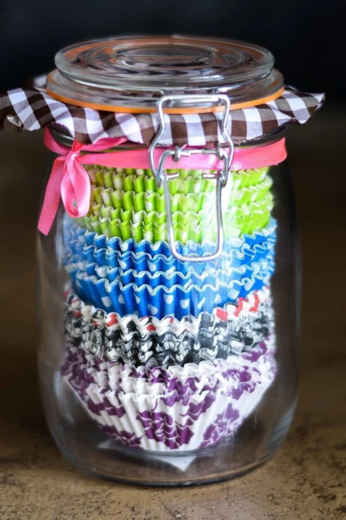 Glass Jar for Cupcake Liners