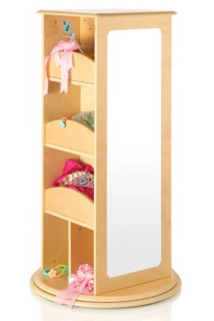 Rotating Tower Station with Built-In Mirror