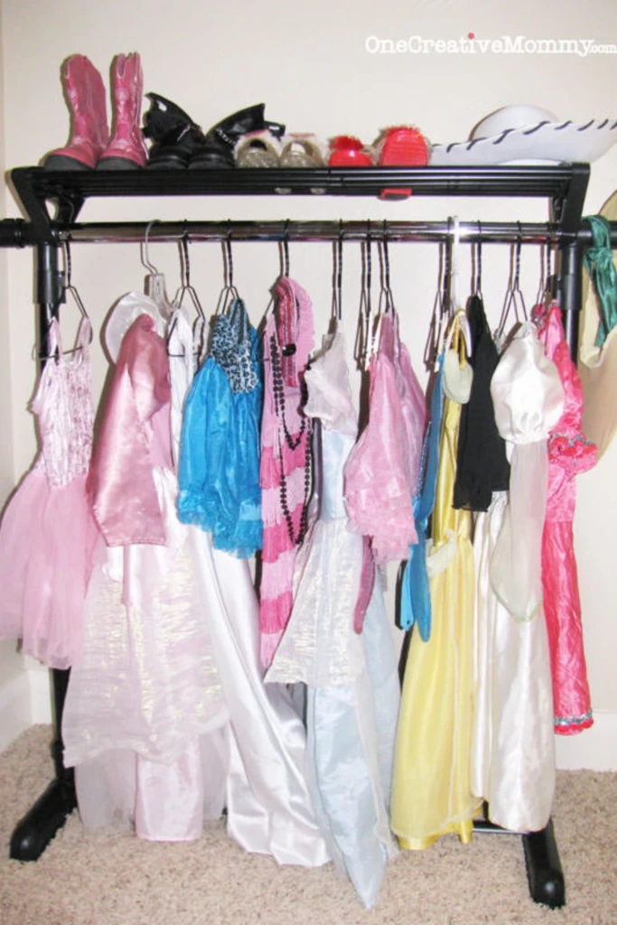 Simple Clothing Rack with Top Shelf