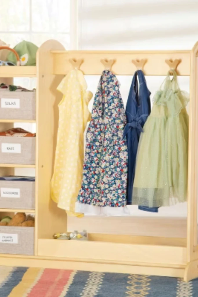 Scalloped Mini Wardrobe with Side Mirror