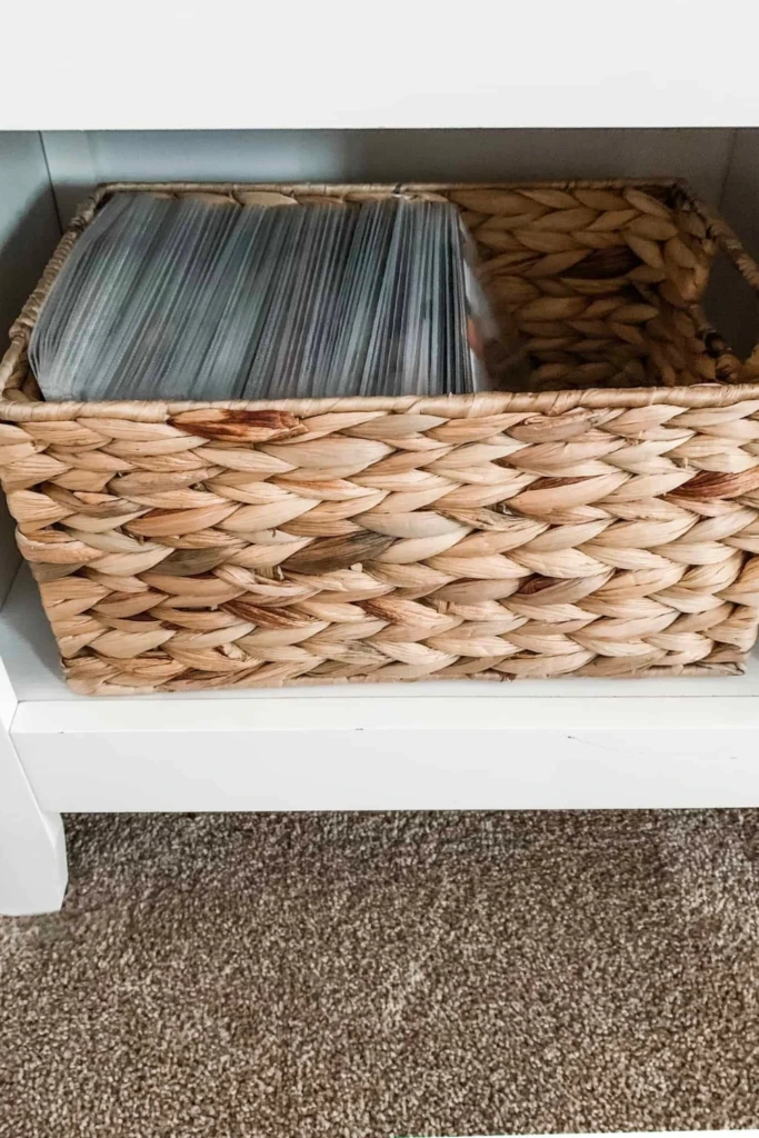 Woven Basket DVD Sleeve Storage