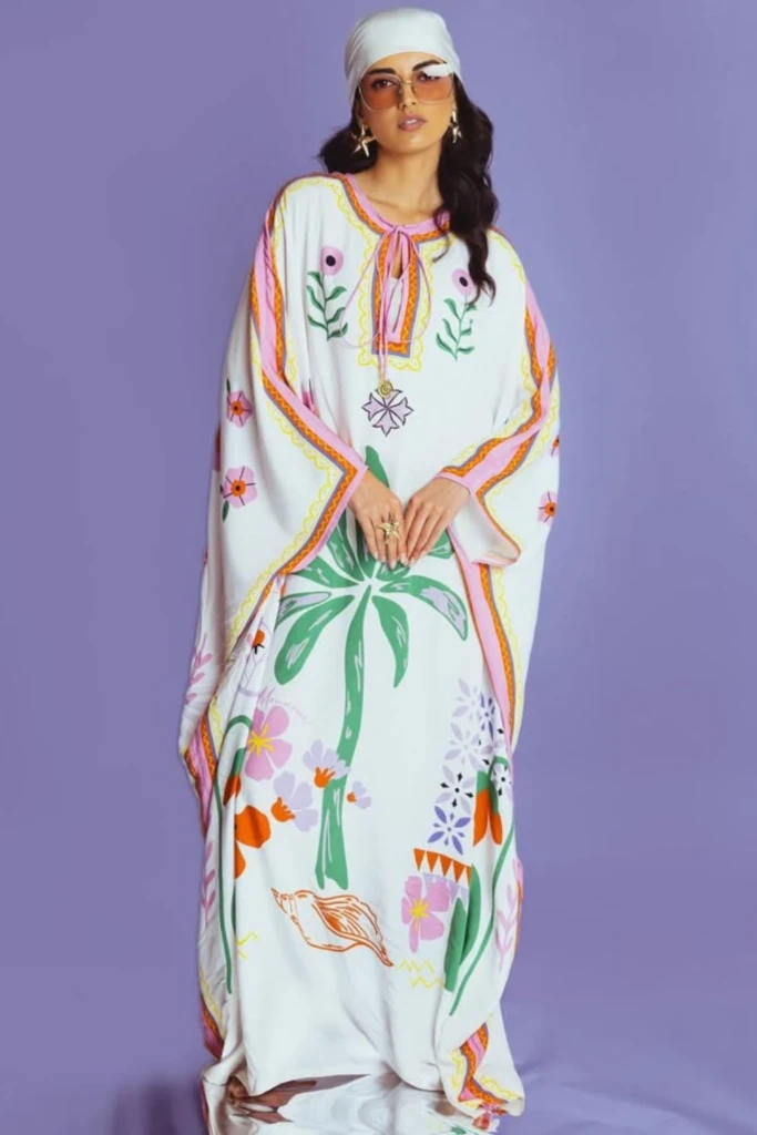 Tropical Kaftan Dress