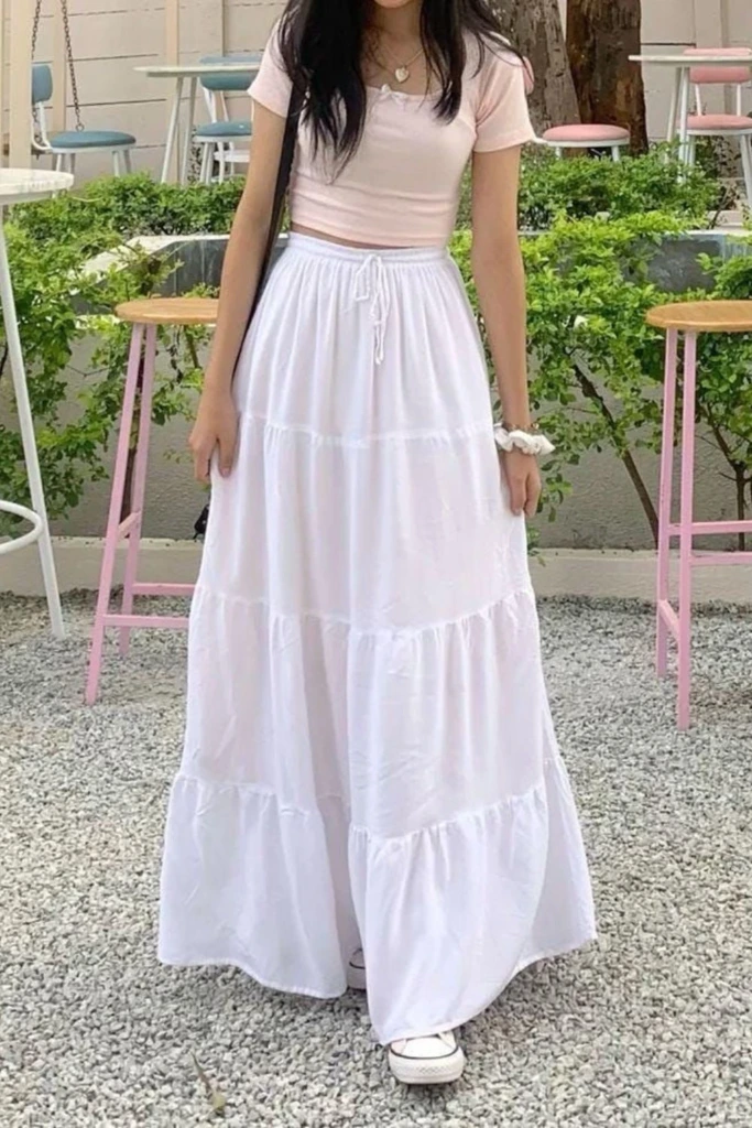 White Maxi Skirt