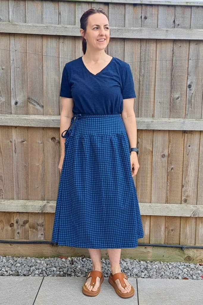 Gingham Wrap Skirt