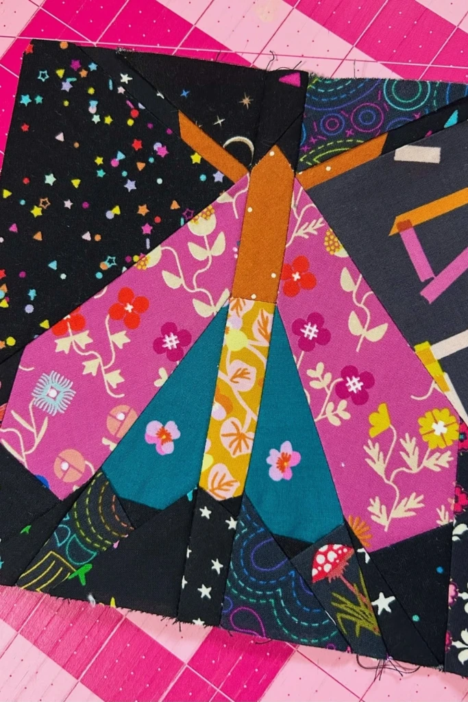 Patchwork Butterfly Block
