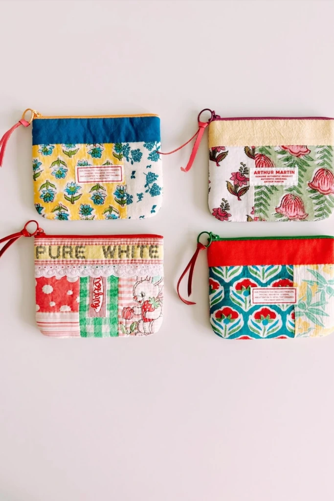 Patchwork Zipper Pouches