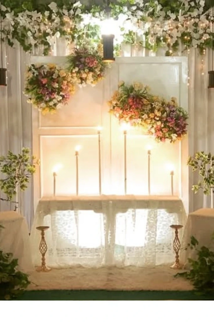 Romantic Candlelit Backdrop