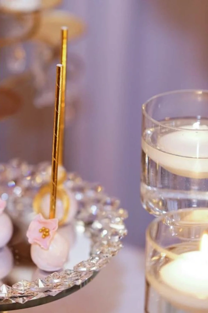 Engagement Ring Cake Pops with Candle Glow
