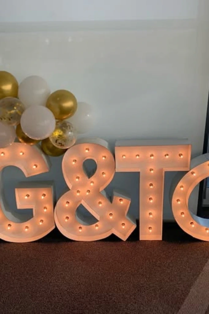 Marquee Letters with Balloon Accent